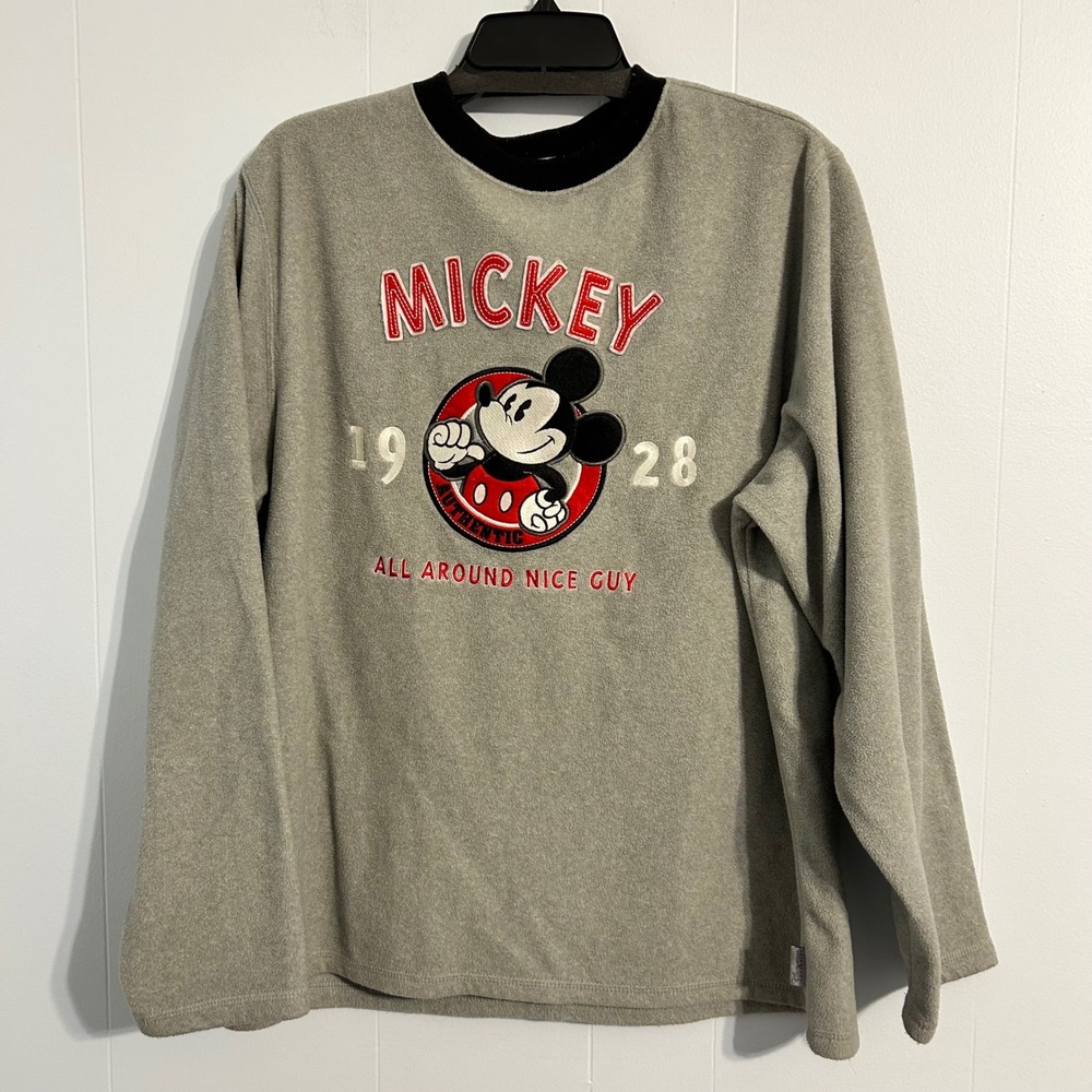 Mickey Mouse All Around Nice Guy‎ 1928 Gray Pullover Sweatshirt